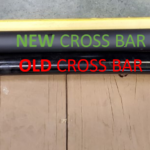R22 new and old landing gear cross bars compared