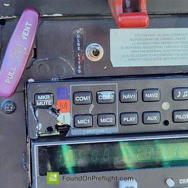 R44 Audio Panel Damaged