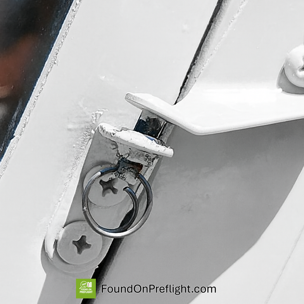 R44 door misaligned causing door pin to rise