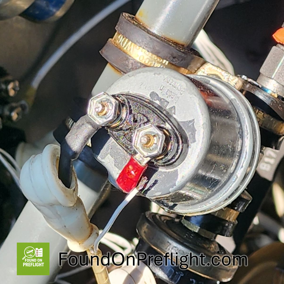 R44 oil pressure sensor wire loose