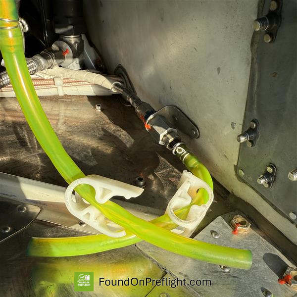 R44 broken fuel sample line clip