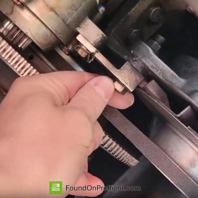 R44 alternator loose