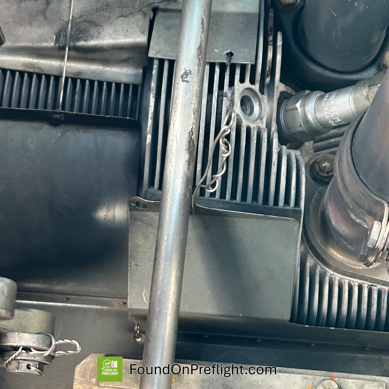 R44 cooling sheet metal wire fastener broken