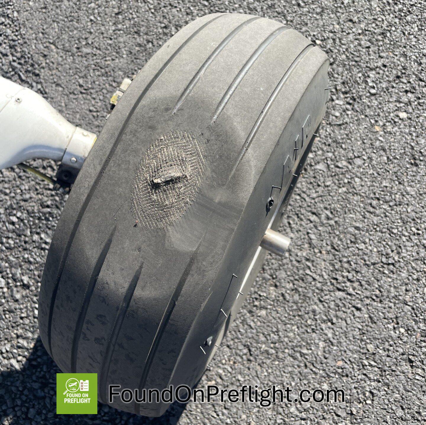 Cessna 172 tire flat spot
