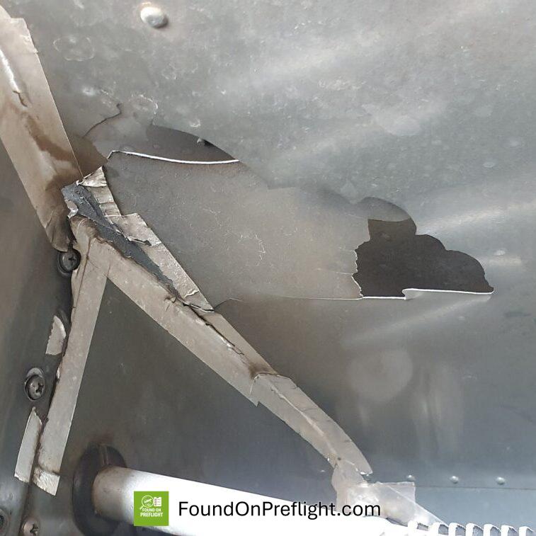 Robinson R22 – Hole in Engine Cooling Sheet Metal