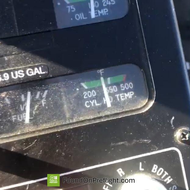 R22 erratic CHT gage