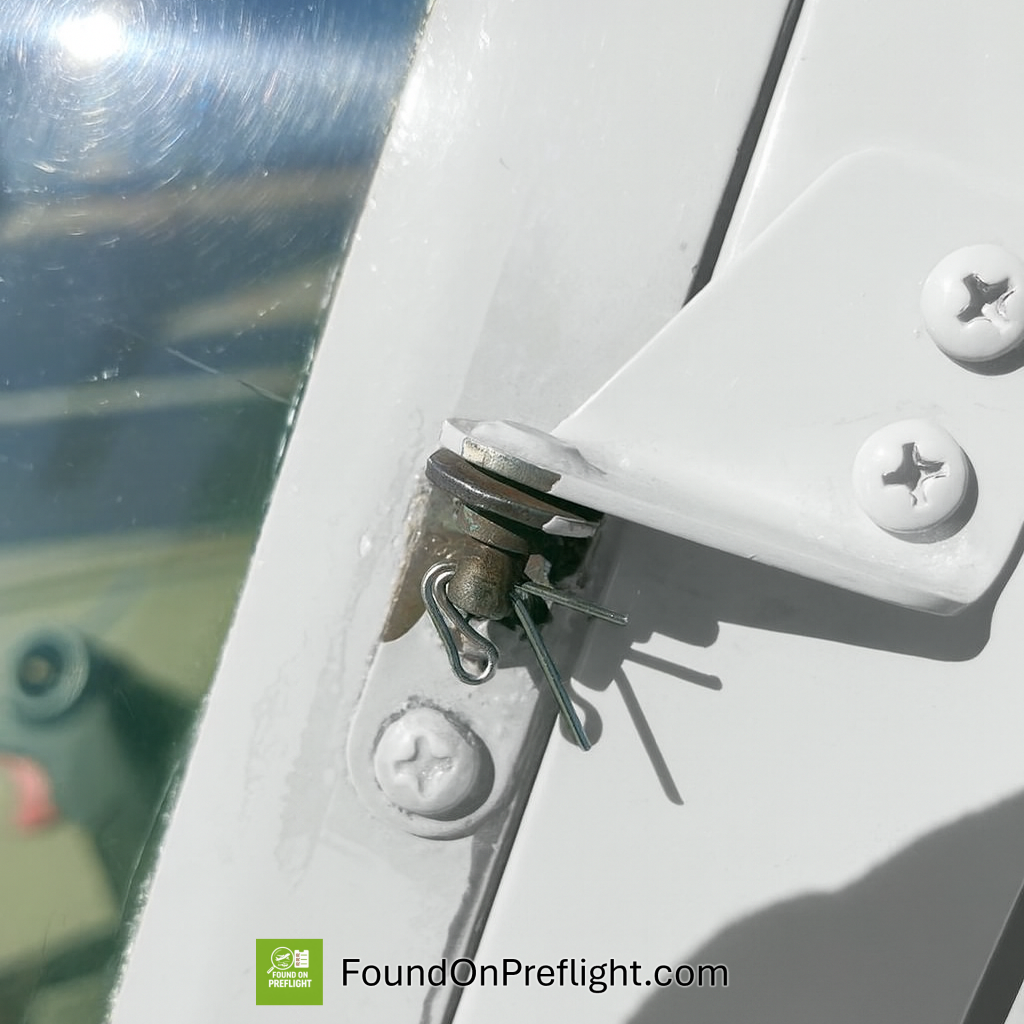 Robinson R22 Door Pin Bent Over
