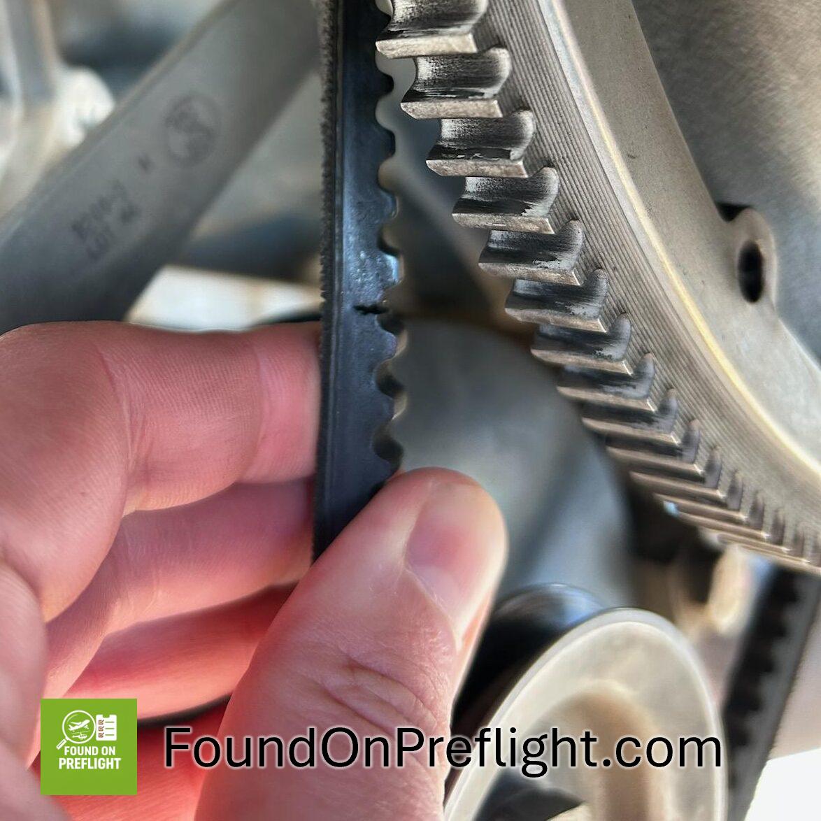 R22 alternator belt cracked