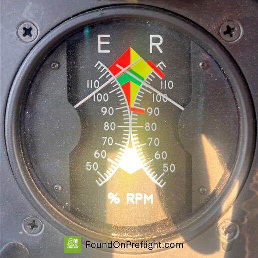 R22 rotor and engine tachs misaligned