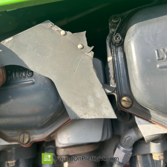R22 - Significant chunk of engine cooling sheet metal broke free
