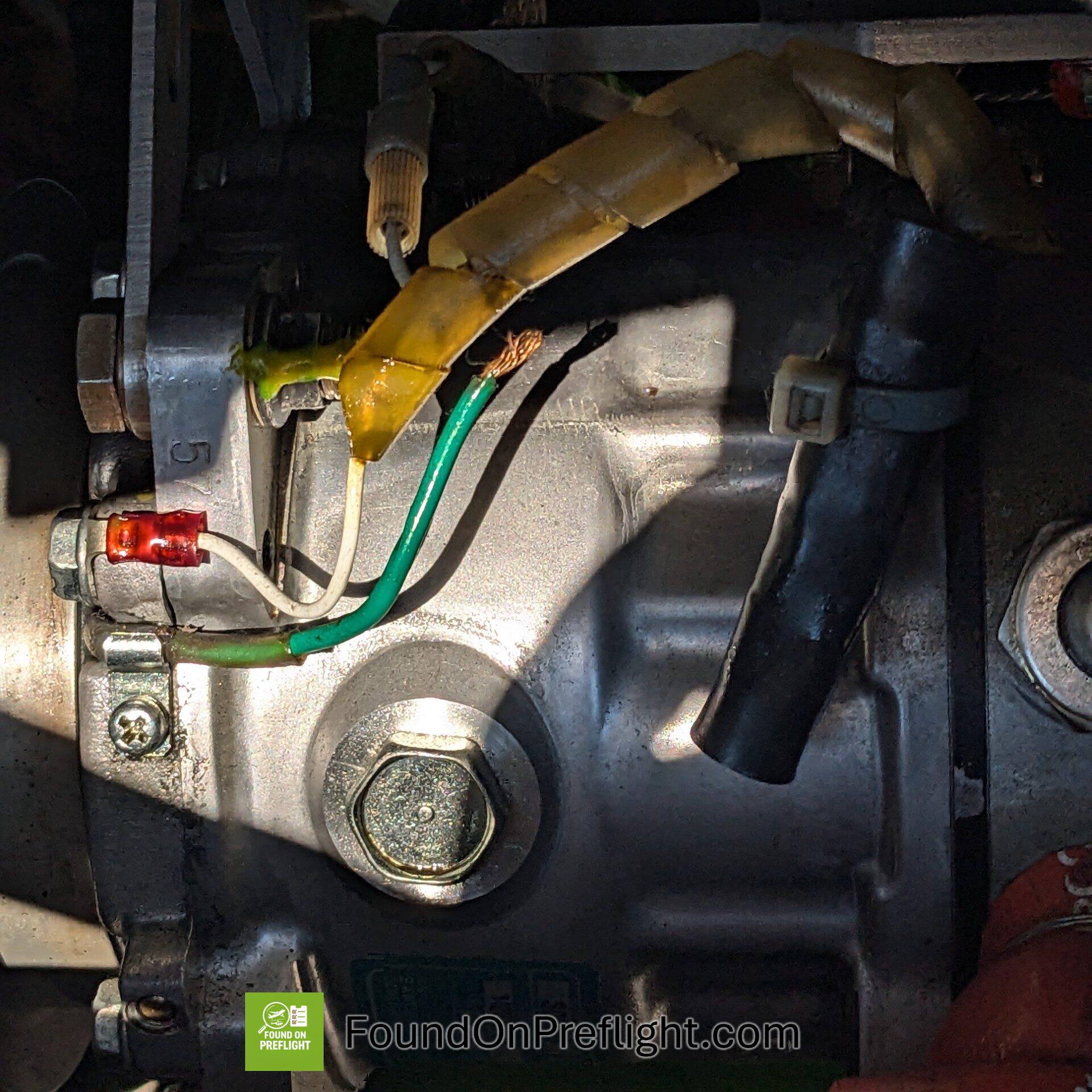 R44 air conditioning compressor wire loose