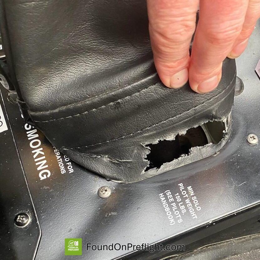 R44 cyclic control boot ripped
