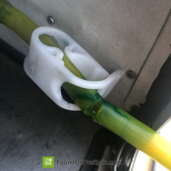 R22 broken fuel sample line