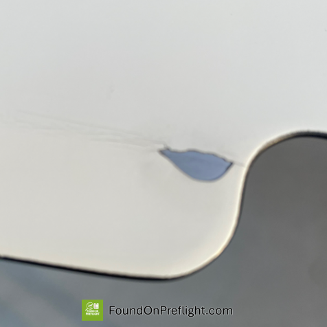 R44 paint chip in MR blade - possible damage to blade
