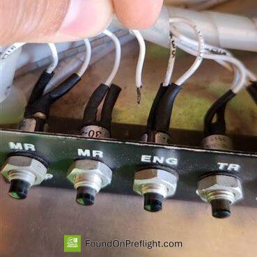 Wire for test MR CHIP caution light loose