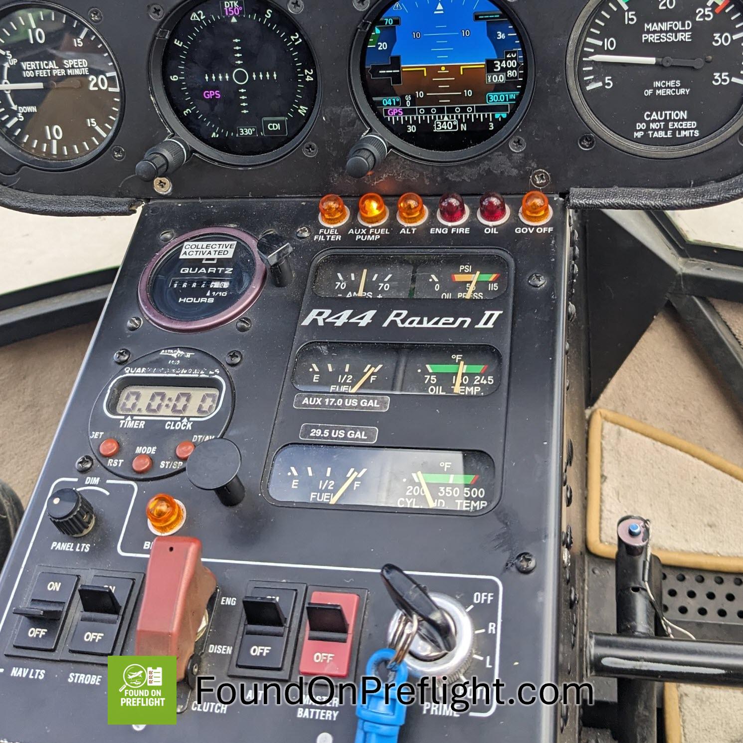 R44 AUX fuel pump light still on after engine start and clutch engaged