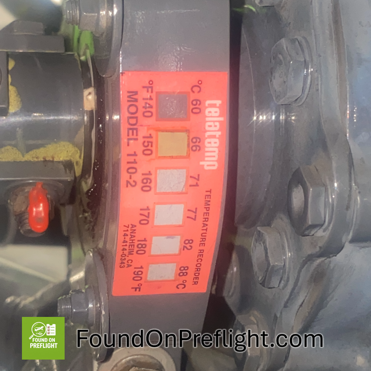 Robinson R22 – New Upper Bearing Teletemp Mark