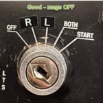 C172 demonstration of the correct key position (off)