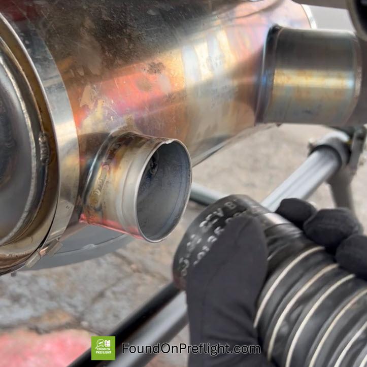 R22 exhaust muffler heater hose loose