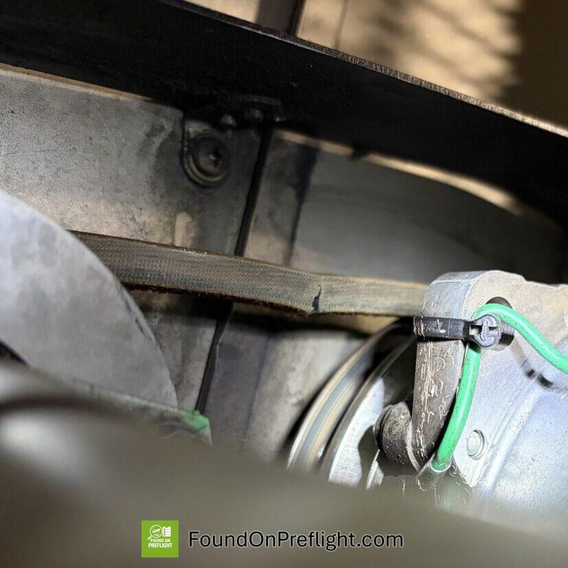 Bell 206 Air Con belt ripped